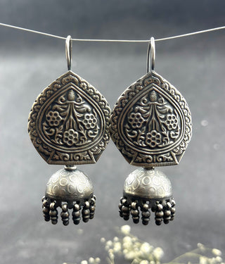 The Ethnic Silver Jhumkas