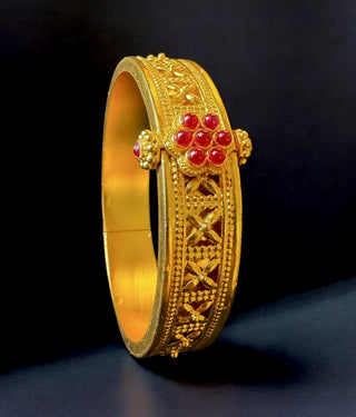 The Atyukti Silver Antique Openable Bracelet-Single (Size/2.2/2.4/2.6/2.8)