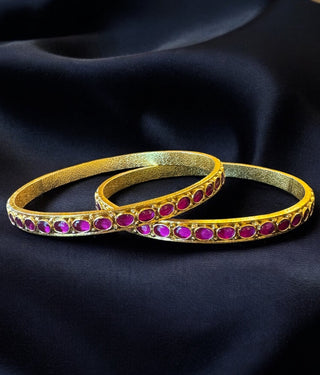 The Diya Silver Kempu Bangle-Single (Size 2.2/2.4/2.6/2.8)