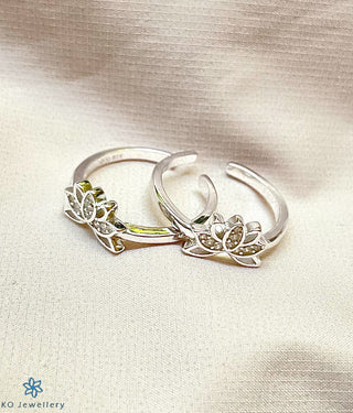 Lotus Silver Toe-Rings