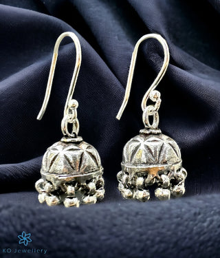 The Aniya Silver Antique Jhumkas