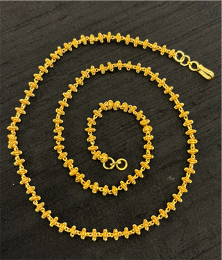 The Aaradhya Tulsi mala Silver Chain