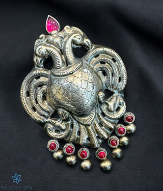 The Vama Gandaberunda Silver Nakkasi Pendant