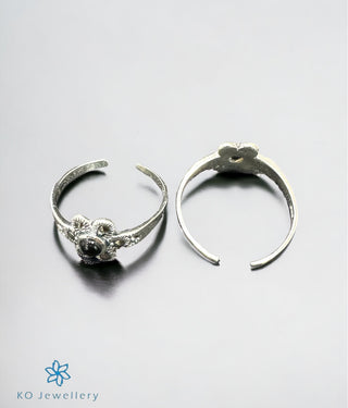 Pushpam Silver Marcasite Toe-Rings