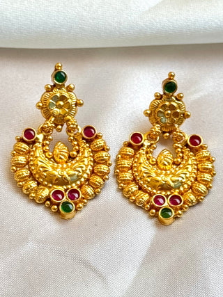 The Hridika Silver Chandbali Earrings
