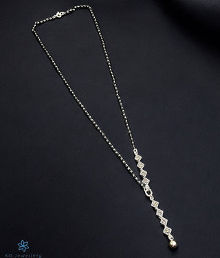 The Vivarna Silver Lariat Mangalsutra Necklace