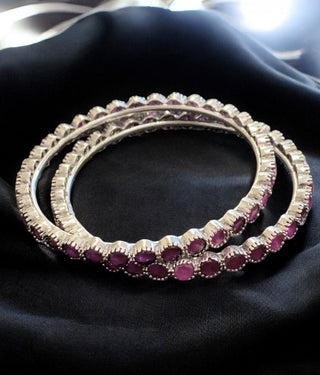 The Tanmaya Silver Kemp Bangle-Single (Oxidised/Size /2.2/2.4/2.6/2.8)