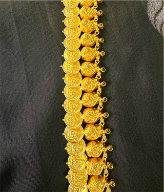 The Laksha Antique Silver Kasumala Coin Necklace/Waistbelt