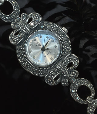 The Chic 925 Silver Marcasite Watch