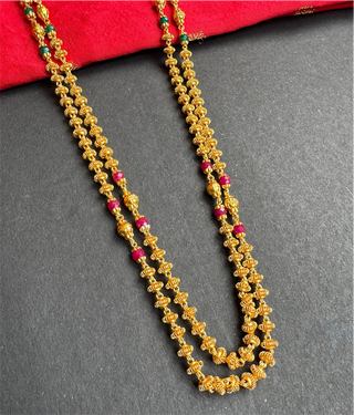 The Rama Silver 2 layer Tulsi mala Chain