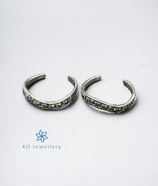 Julius Silver Marcasite Toe-Rings