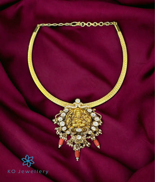 The Bhagyawati Lakshmi Silver Choker Necklace