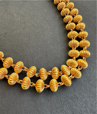 The Vatsala Silver 2 Layer Jomale Chain & Earrings