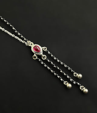 The Paromita Silver Mangalsutra Necklace