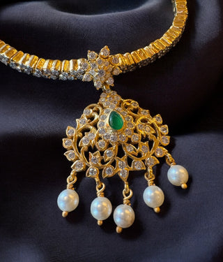 The Dhruvika Traditional Close-Setting Addigai Diamond Necklace