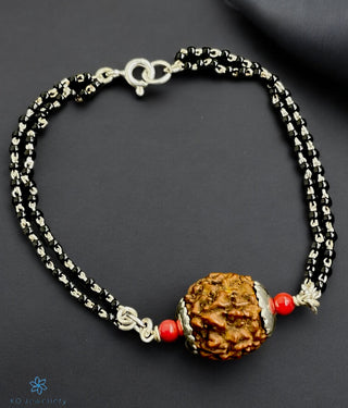 The Kumara Silver Rudraksha Mangalsutra Bracelet