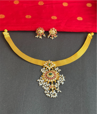 The Shloka Silver Pearl Necklace & Earrings