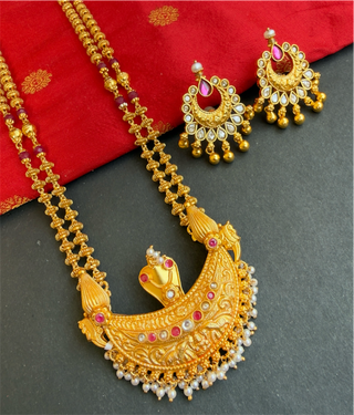 The Pushpita Kokkethathi Silver Polki Kodava Kemp Necklace & Earrings