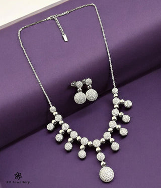 The Inika Sparkle Silver Necklace & Earrings