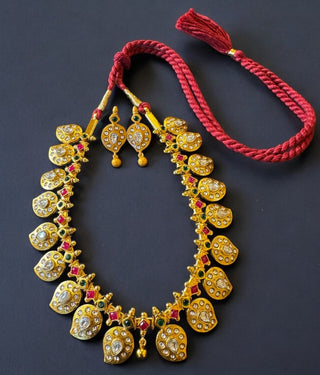 The Abhiri Silver Paisley Necklace & Earrings