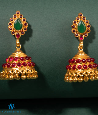 Aadya Silver Kemp Jhumkas