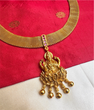 The Kasturi Silver Lakshmi Necklace