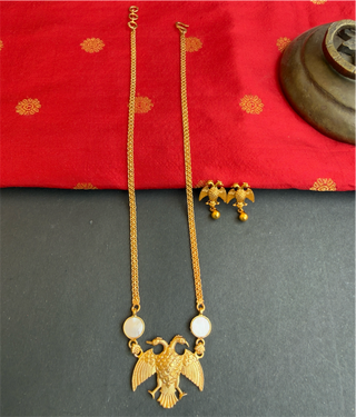 The Srihita Silver Gandaberunda Necklace & Earrings