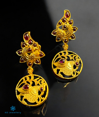 The Abha Silver Peacock Earrings