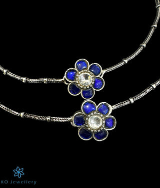 Yavanika Silver Kundan Anklet