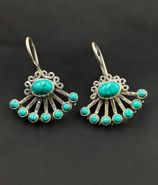 The Visara Silver Gemstone Earrings (Turquoise)