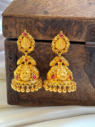 The Ishanvi Silver Lakshmi Jhumki