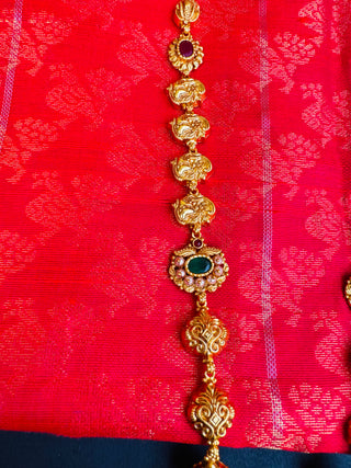 The Agamika Silver Long Gandaberunda Nakshi Necklace & Earrings