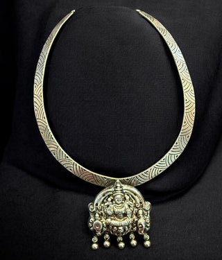 The Amala Lakshmi Nakshi Silver Kanti Necklace