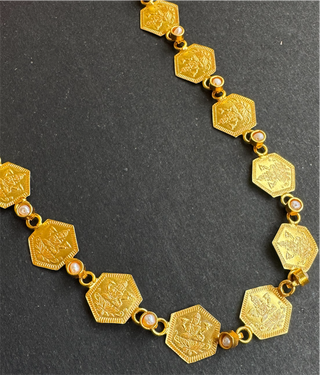 The Sadara Silver Lakshmi Pearl Kasumala Necklace & Earrings