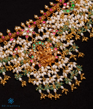 The Darshi Silver Kundan-Jadau Pearl Necklace