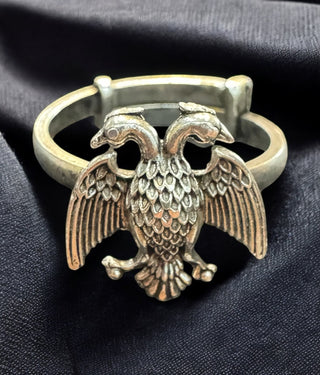 The Vishruth Silver Gandaberunda Adjustable Finger Ring