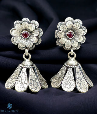 The Dhita Silver Kemp Jhumkas (Oxidised)