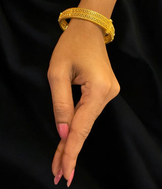 The Samyukta Silver Filigree Openable Bracelet - Single (Size /2.2/2.4/2.6/2.8)