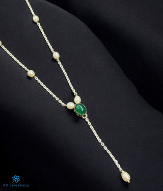 The Kaya  Silver Pearl & Gemstone Necklace/ Earrings