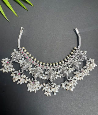The Gajrup Silver Ganesha Guttapusalu Necklace