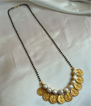 The Prarthana Silver Coin Mangalsutra (Pearl)