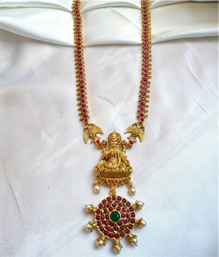 The Hridini Silver Lakshmi Necklace