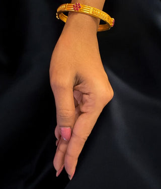The Urvi Silver Kemp Bangle -Single (Size /2.2/2.4/2.6/2.8)