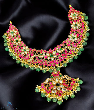 The Dhanyasri Silver Kundan-Jadau Necklace