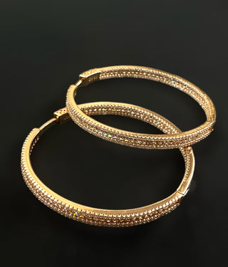 The Sparkly Silver Rosegold Hoops