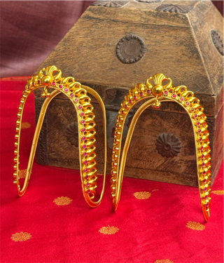 The Sahiti Silver Kemp Bridal Armlet or Vanki - Single