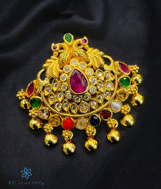 The Mihira Silver Navratna Pendant