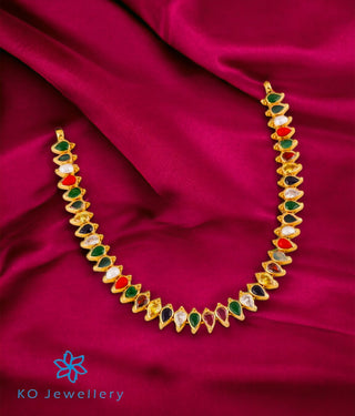 The Aru Silver Navratna Necklace