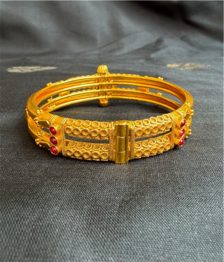 The Nyra Silver Coorgi 2 layer Bracelet-Single (Size 2.2/2.4/2.6/2.8)
