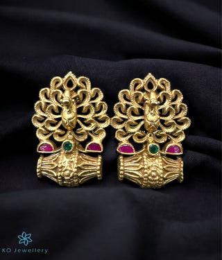 The Silver Peacock Kundan Earrings